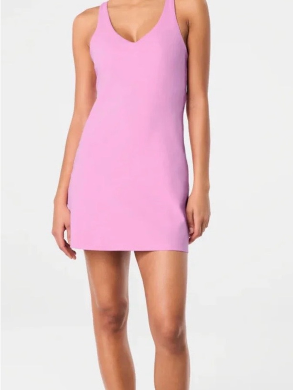 SPANX exercise Pink V-NeckDress Lg NWT